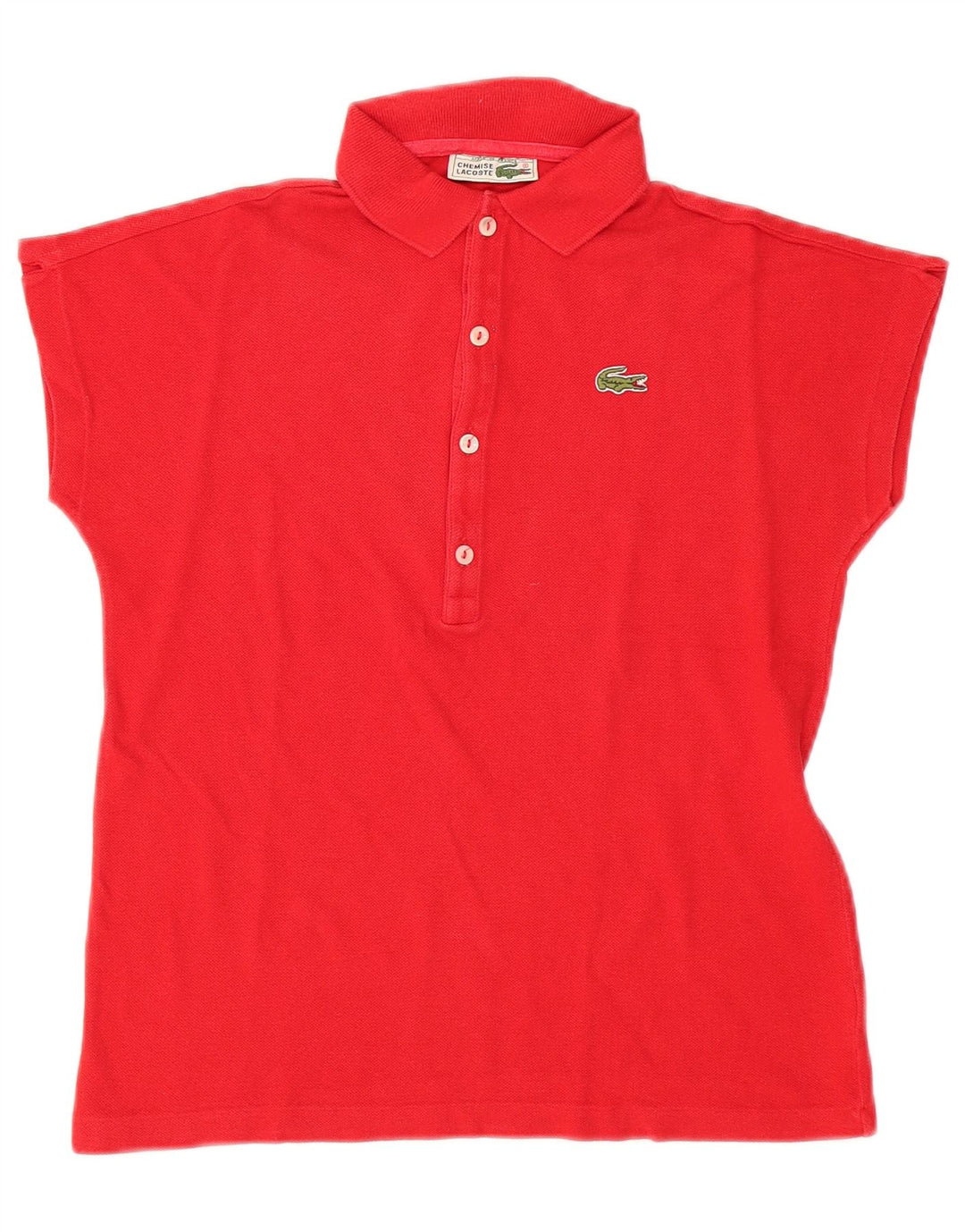 LACOSTE Polo Femme Taille 38 Coton Rouge Moyen