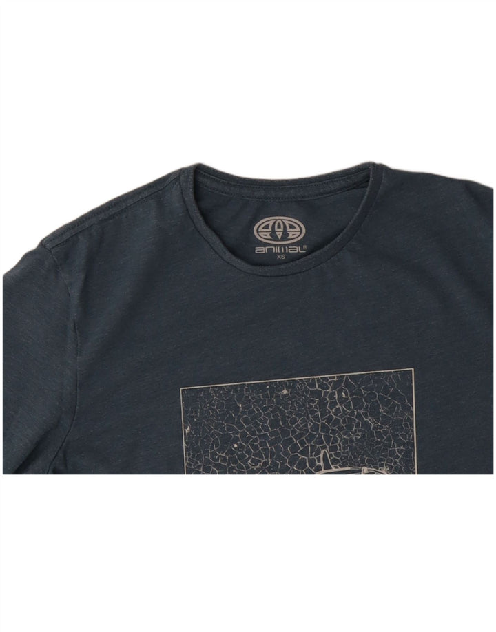 ANIMAL T-Shirt Graphique Homme Top XS Bleu Coton