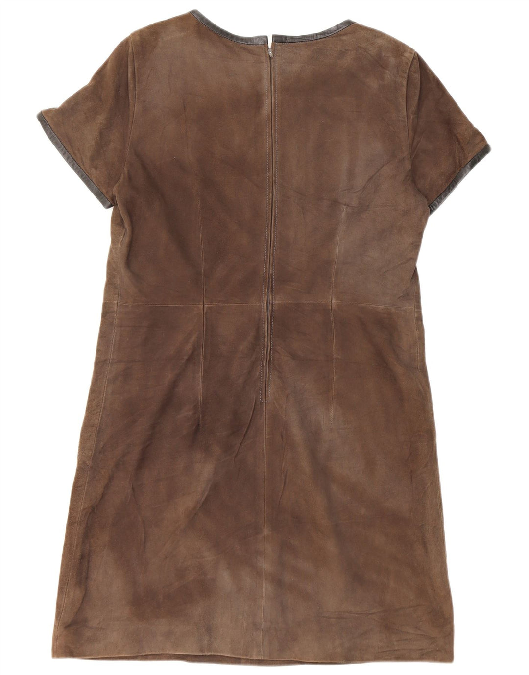 Robe droite en daim femme vintage IT 44 Marron moyen