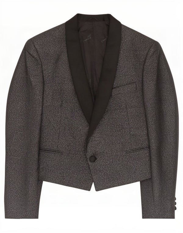 Pierre Cardin Veste Blazer 1 Bouton Homme IT 50 XL Laine Noire