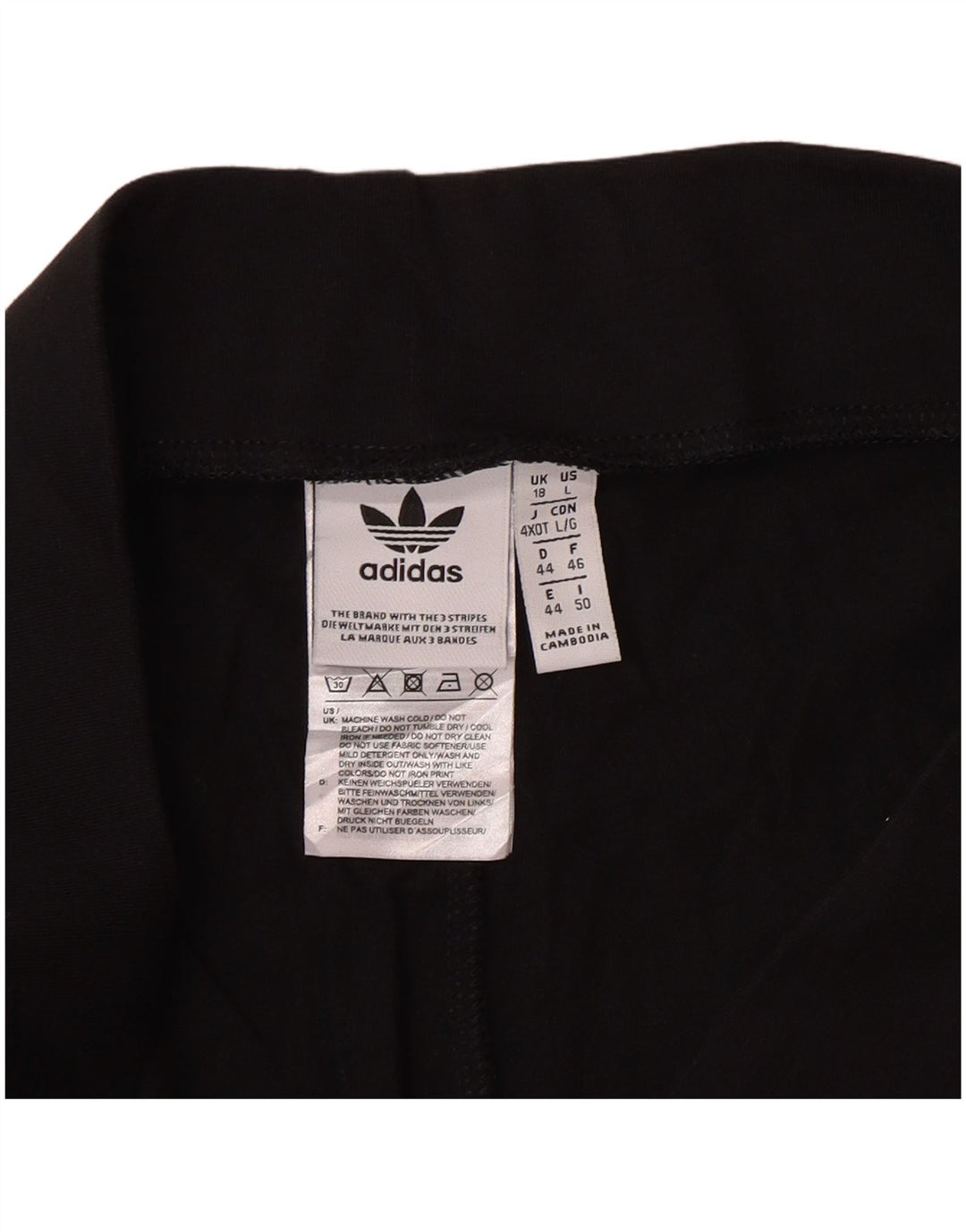 ADIDAS Short de sport graphique pour femme UK 18 XL Noir Coton