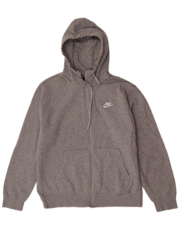 Nike Sweat à capuche zippé pour homme Gris moyen Coton Sports