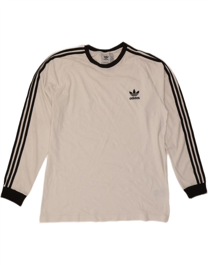 ADIDAS Haut Homme Manches Longues XL Coton Blanc