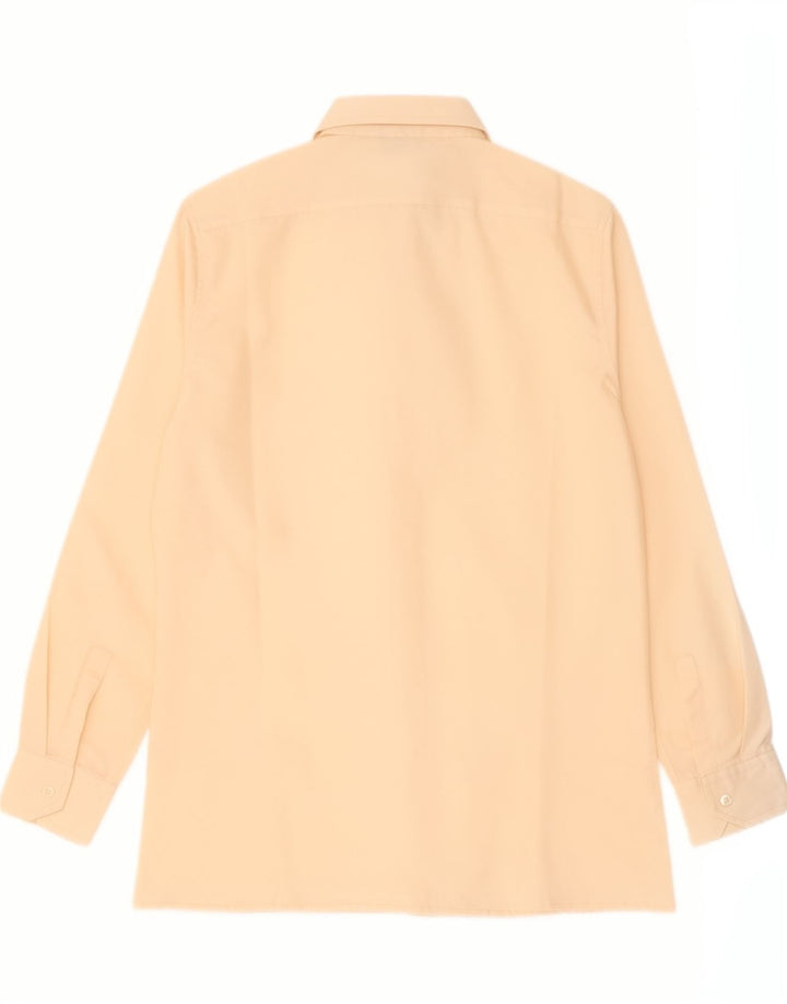 vintage Chemise Homme Taille 43 Grand Polyester Beige