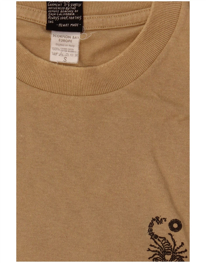 SCORPION T-Shirt Graphique Homme Petit Coton Beige