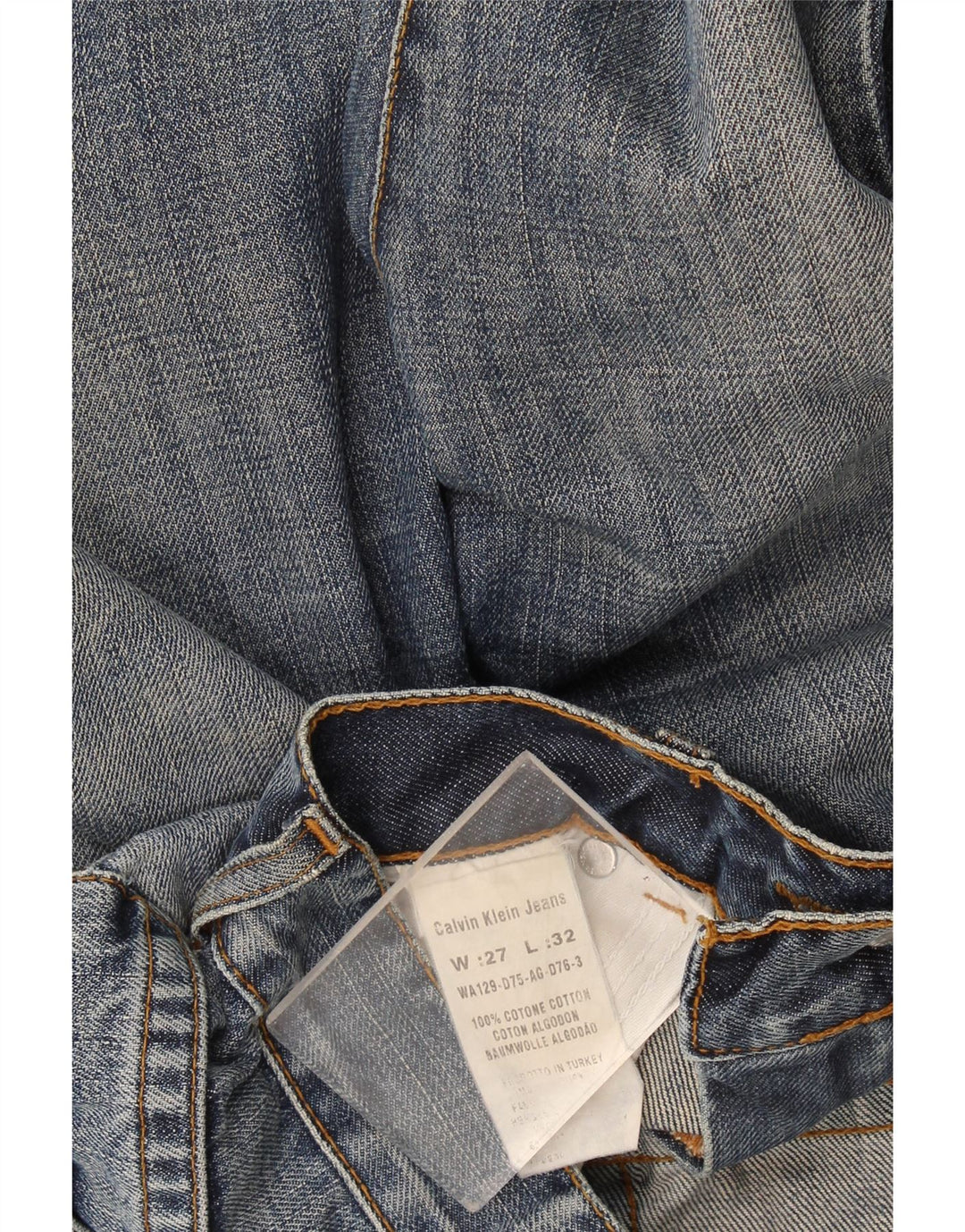 Calvin Klein Jean Bootcut Femme W27 L27 Bleu Coton