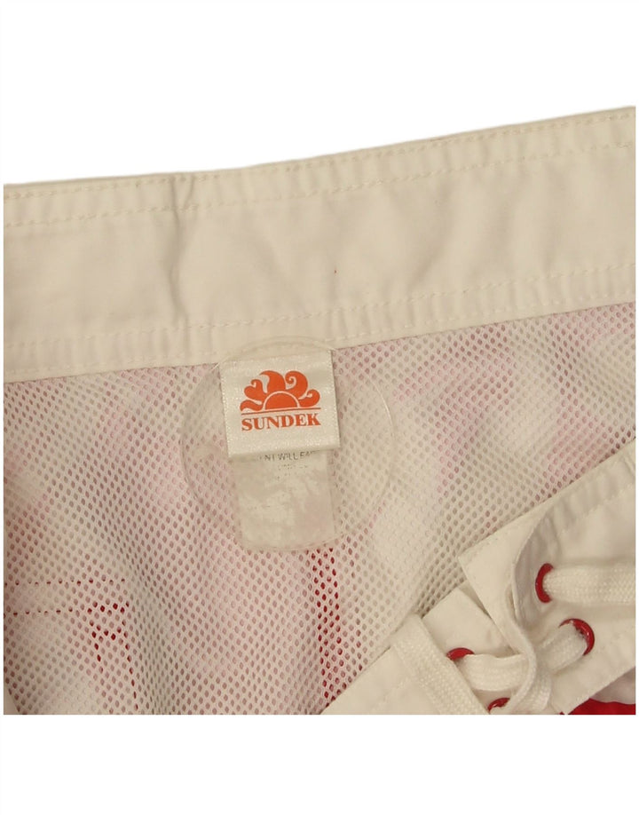 Sundek Short de bain pour homme en polyester floral rouge moyen