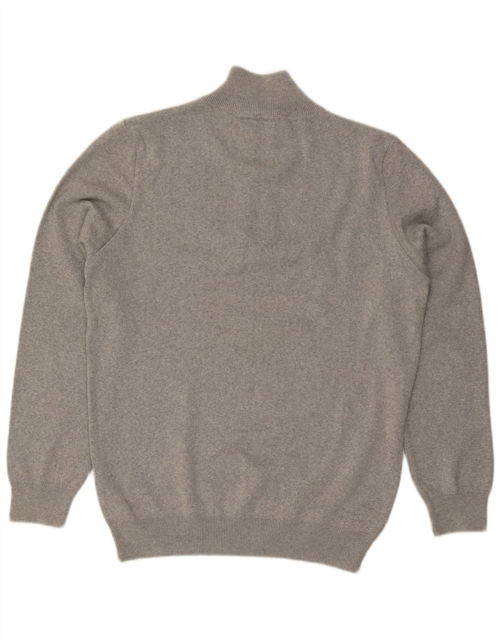 SUPERDRY Pull Col Zippé Homme XL Gris Coton