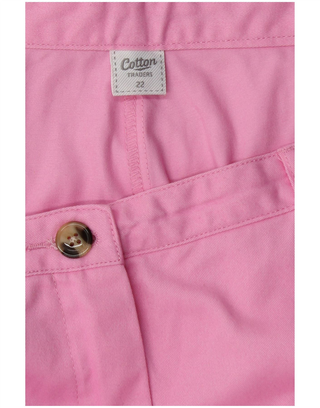 COTTON TRADERS Pantalon Chino Droit Femme UK 22 3XL W44 L29 Rose