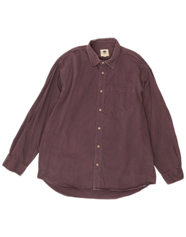 Fat Face Chemise Homme Large Violet Coton