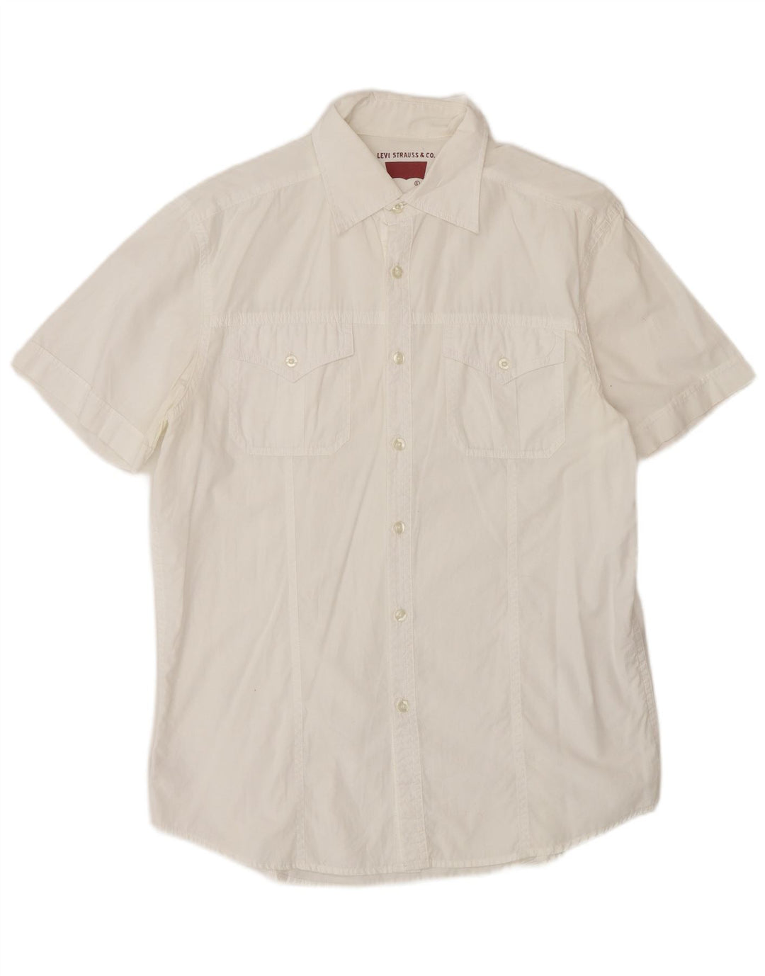 Levi's Chemise à Manches Courtes Homme Large Blanc Coton