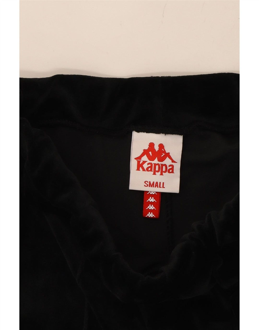 KAPPA Womens Capri Graphic Tracksuit Trousers UK 10 Small  Black Polyester Vintage Kappa and Second-Hand Kappa from Messina Hembry 