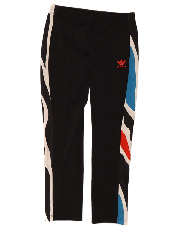Adidas Pantalon de survêtement pour femme UK 12 Medium Noir Colourblock Polyester