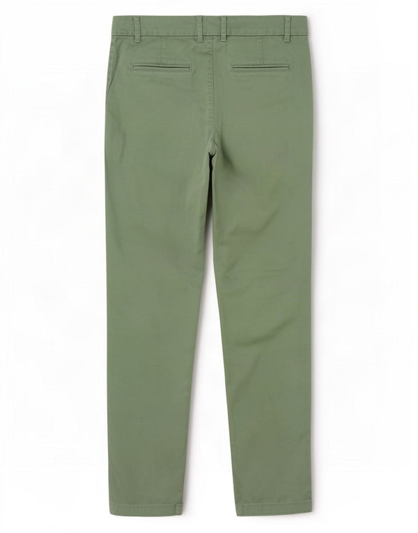 Fat Face Pantalon Chino Droit Femme UK 12 Moyen W30 L30 Vert Coton
