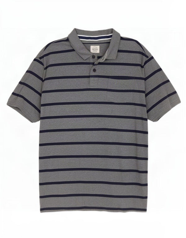 Polo Homme Fat Face XL Gris Rayé Coton