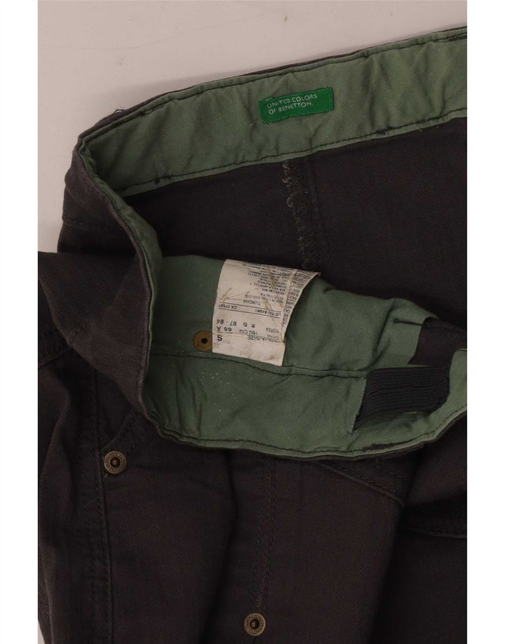 Benetton Jupe Trapèze Femme Small W32 Gris Coton
