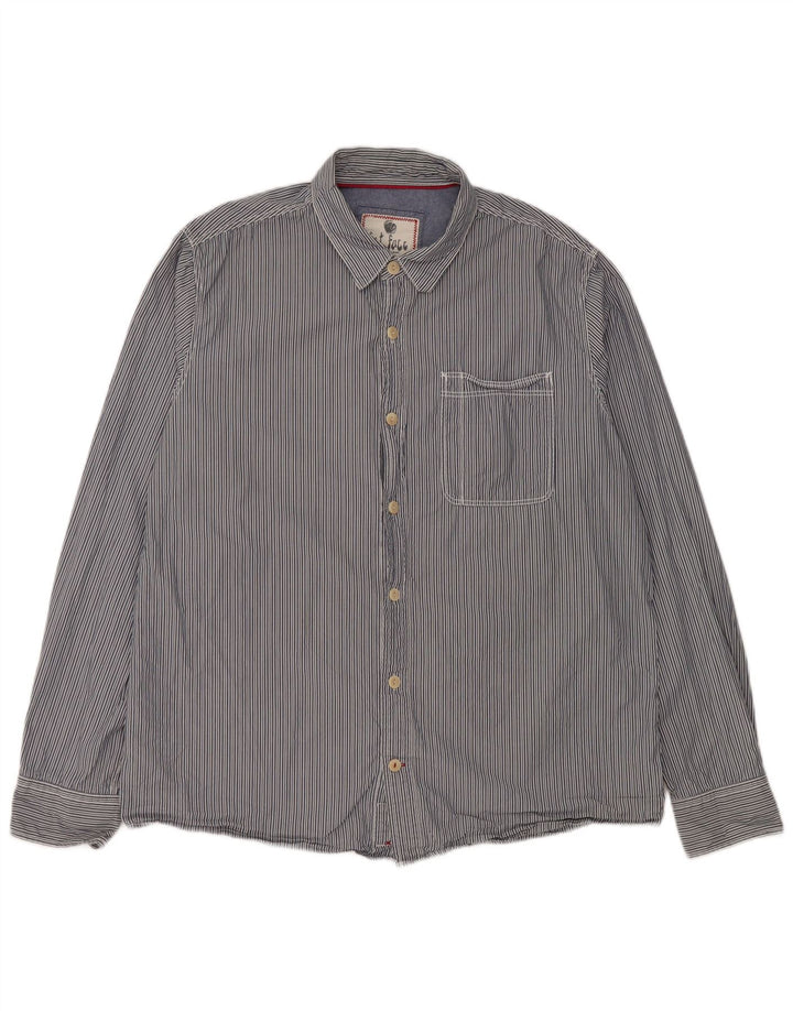 Chemise Homme Fat Face XL Coton Rayé Bleu