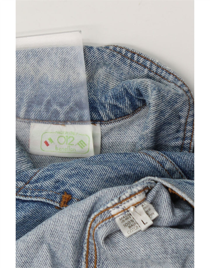 Benetton Veste en Jean Garçon 7-8 Ans Grand Bleu Coton