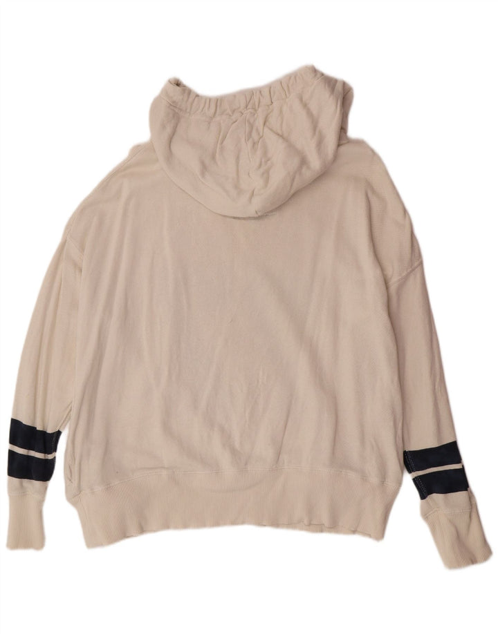 Superdry Pull à capuche graphique pour femme UK 18 XL Off White Cotton College