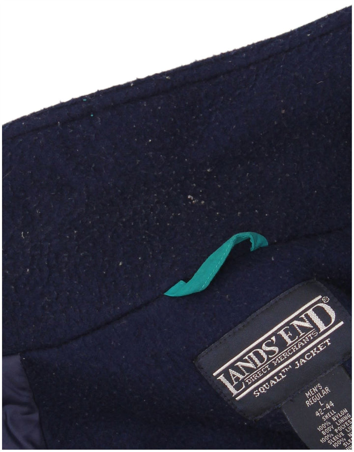 LANDS END Veste coupe-vent pour homme UK 42/44 Grand nylon vert