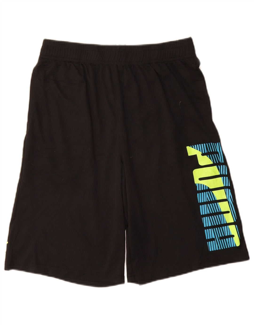 PUMA Short de sport graphique pour garçon 14-15 ans Grand Noir Polyester