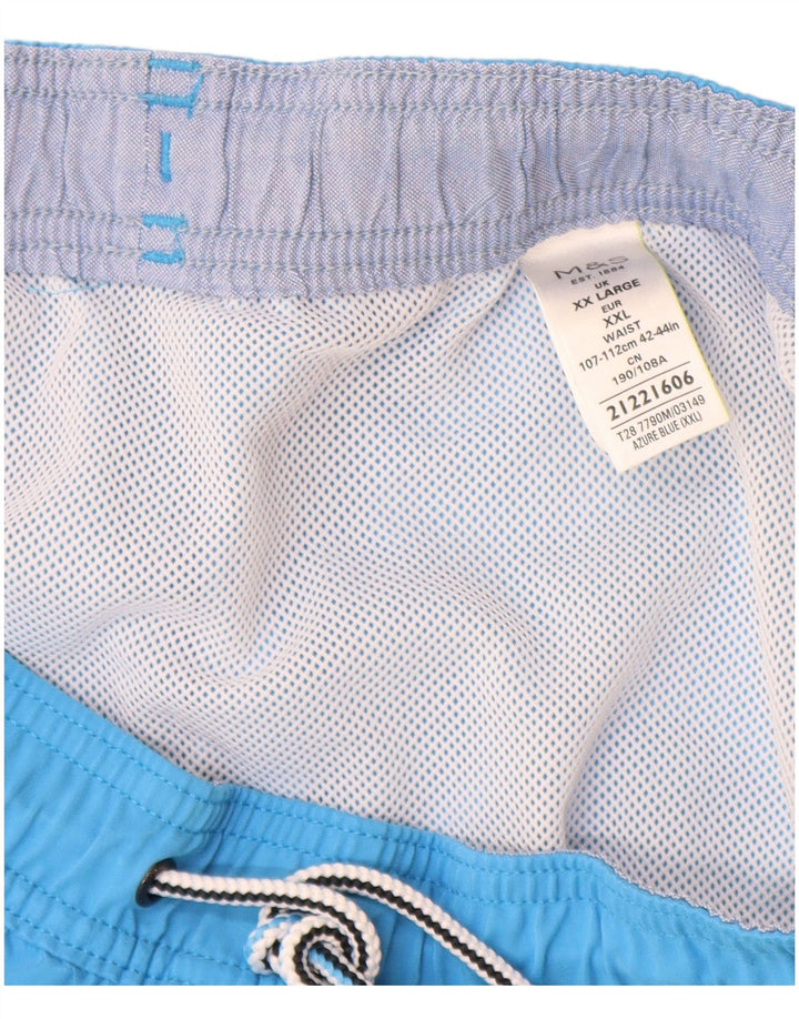Marks & Spencer Short de bain homme 2XL bleu polyester