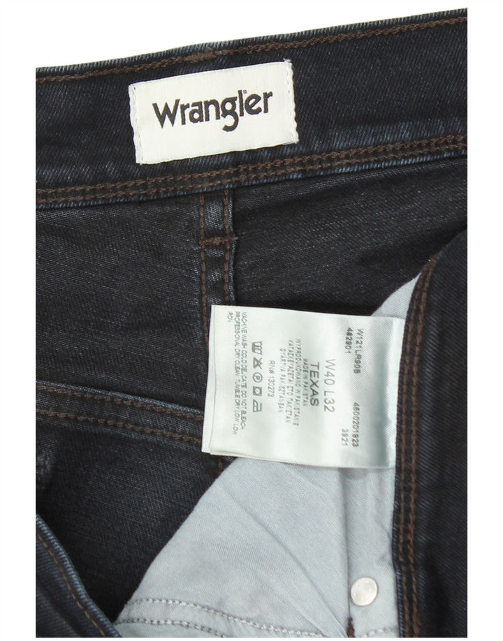 Wrangler Jean Droit Texas Homme W40 L32 Bleu Marine Coton