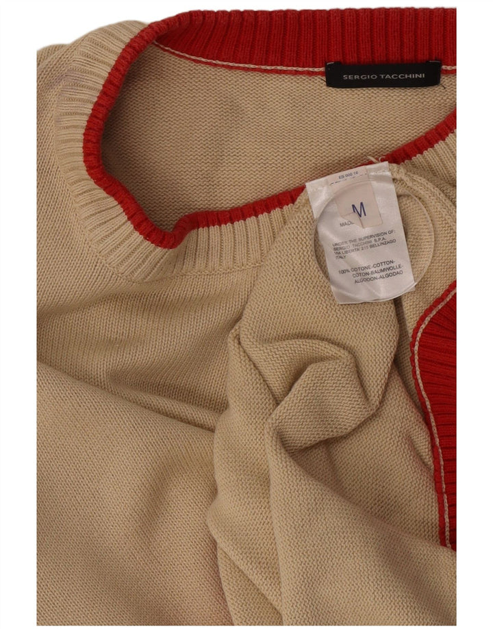Sergio Tacchini Pull Col Rond Homme Coton Beige Moyen