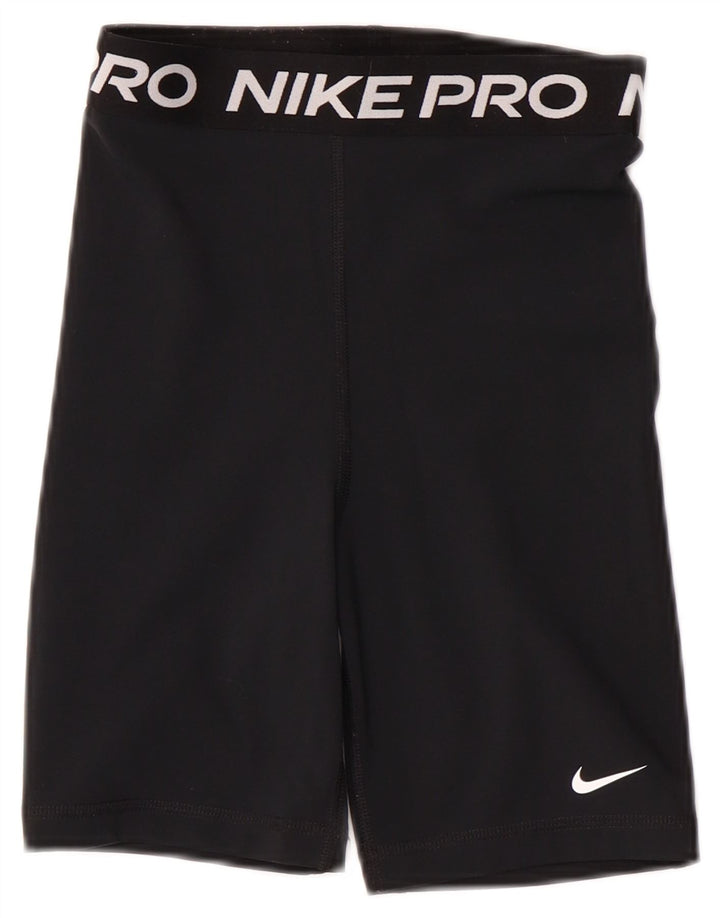 NIKE Short de sport Dri Fit Graphic pour femme UK 4 XS Noir Polyester
