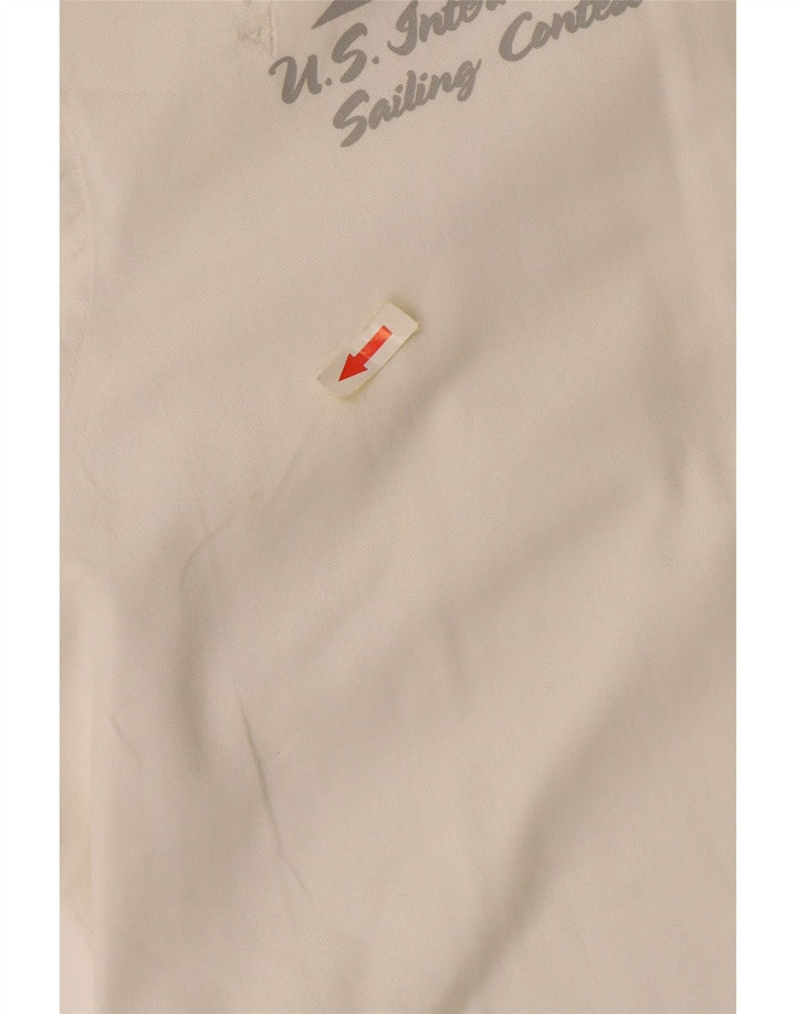 North Sails Chemise graphique pour homme 2XL en coton blanc cassé