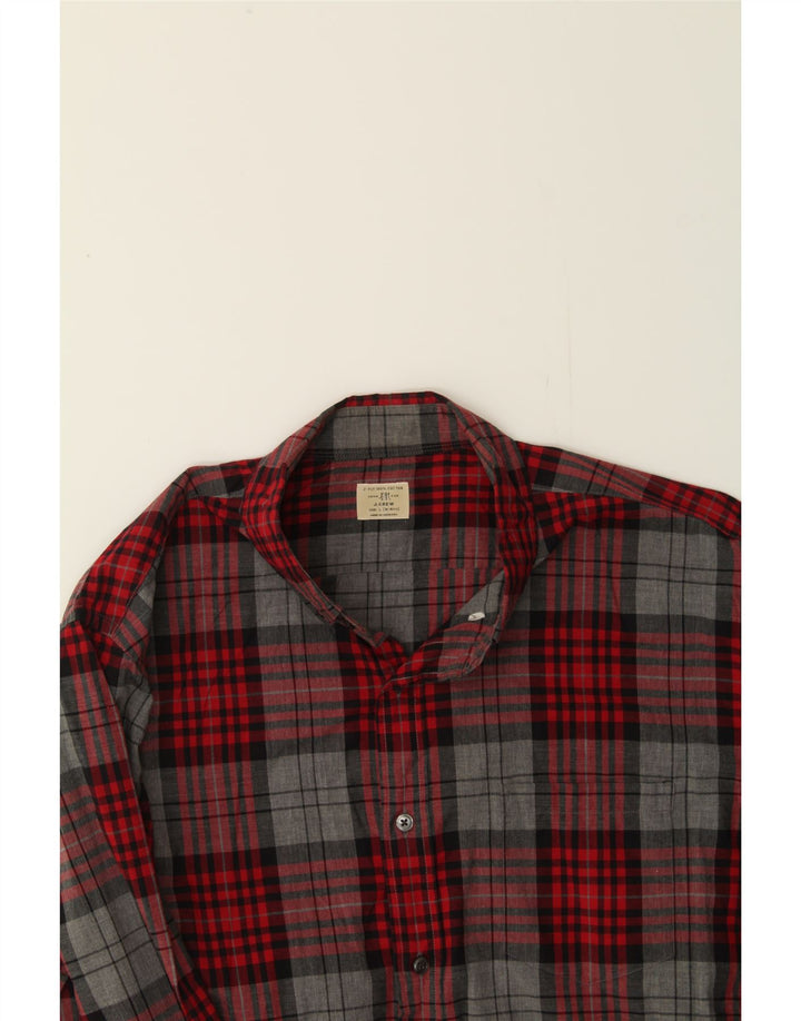 J. CREW Mens Shirt Size 16-16 1/2 Large Red Check Cotton Vintage J. Crew and Second-Hand J. Crew from Messina Hembry 