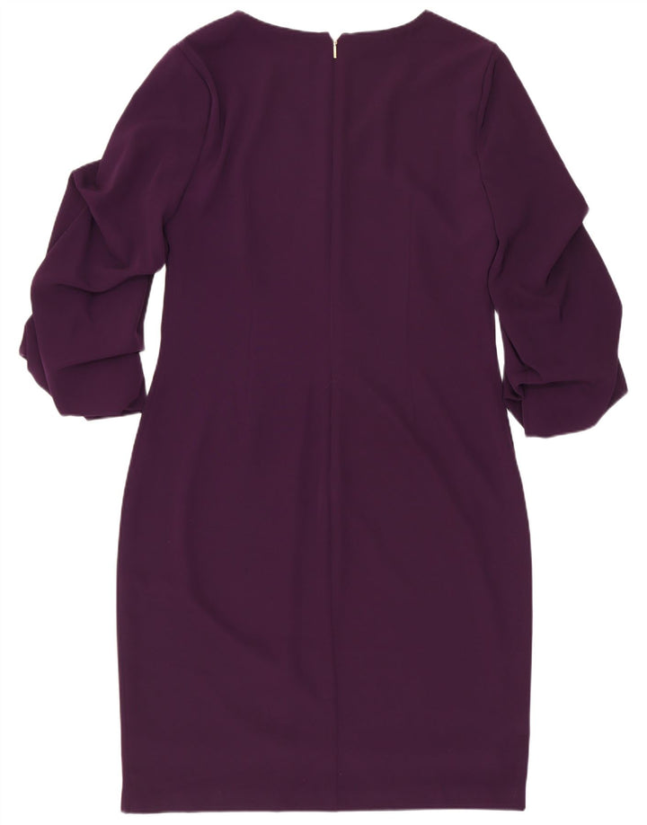 Dkny Robe fourreau à manches 3/4 pour femme US 6 Violet moyen