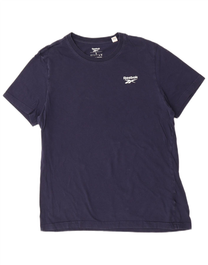 Reebok T-Shirt Homme Haut Large Bleu Marine Coton