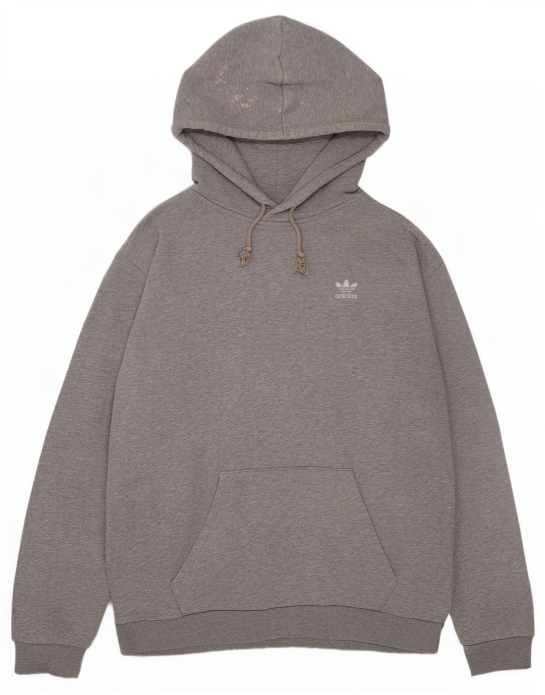 Adidas Pull à capuche en coton moucheté gris moyen pour homme