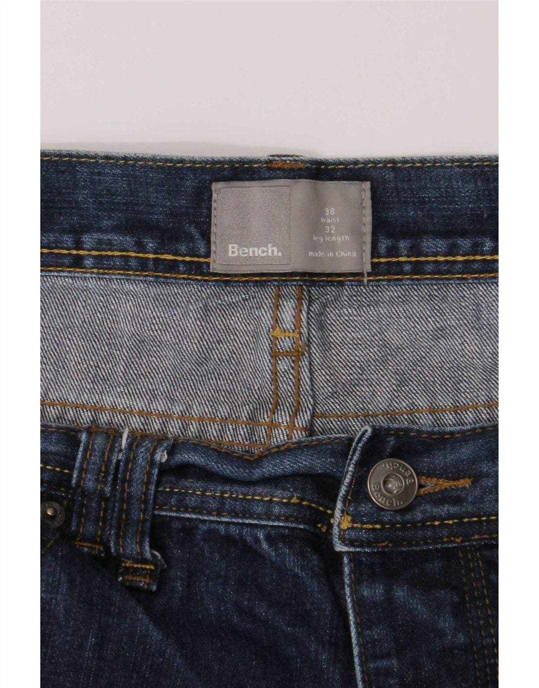 Bench Jean Droit Homme W38 L32 Bleu Coton