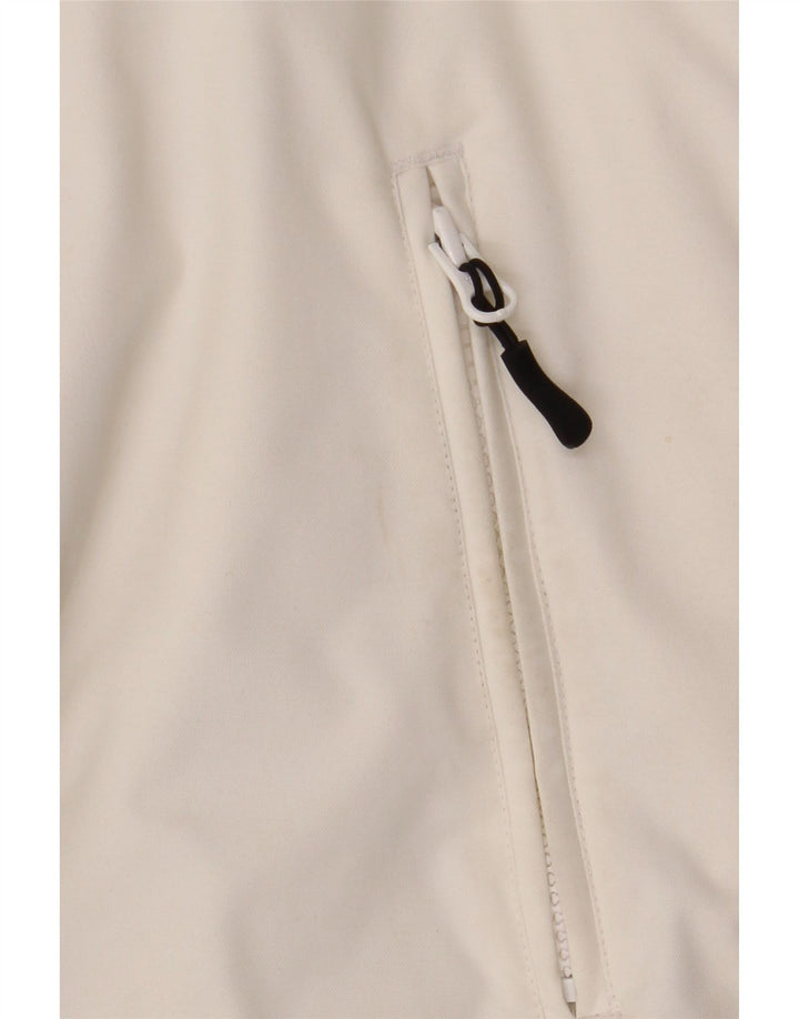 Adidas Veste matelassée à capuche pour homme UK 38 Medium White Nylon