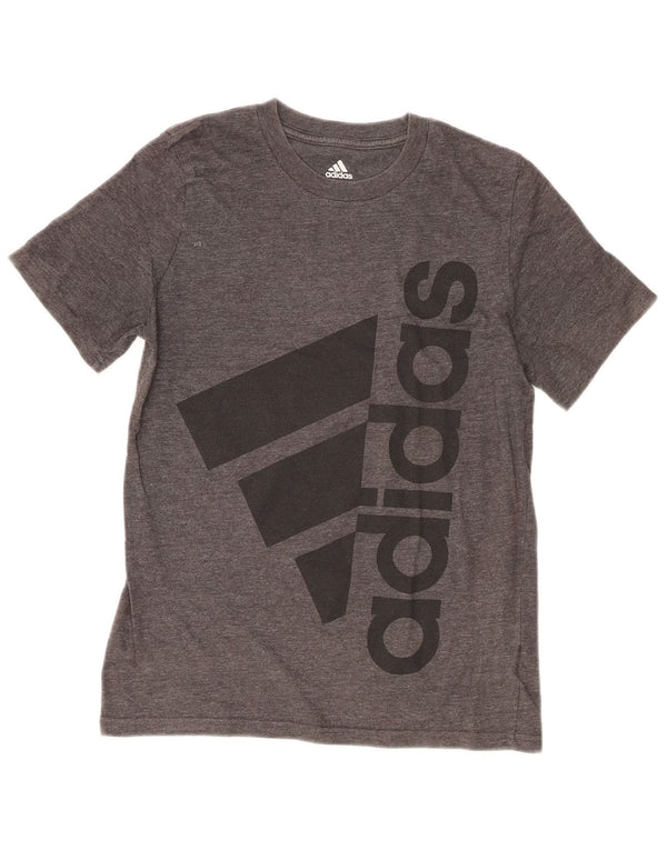 Adidas T-Shirt Graphique Garçon 10-11 ans Gris Moyen Coton