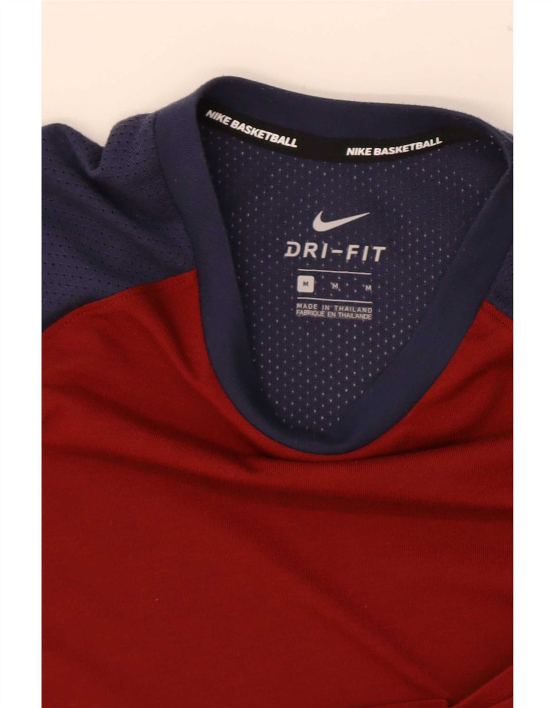 Nike Homme Dri Fit T-Shirt Haut Colorblock Rouge Moyen