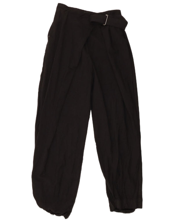 Cos Pantalon décontracté coupe ample pour femme EU 36 XS W26 L28 Laine noire