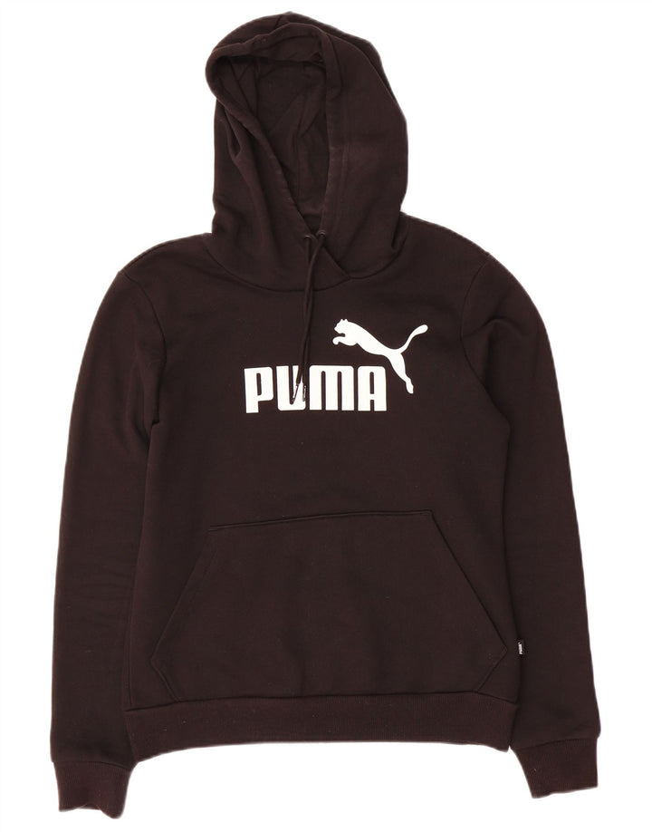 PUMA Pull à capuche graphique pour femme UK 10 Petit Noir Polyester