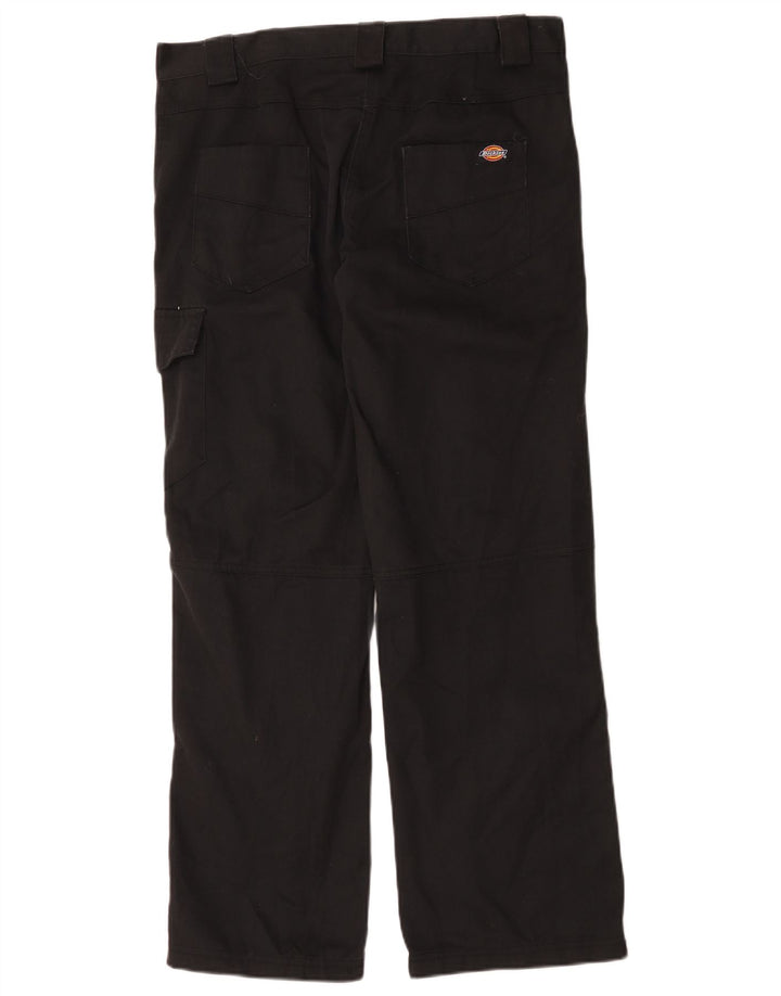 Dickies Pantalon cargo droit pour femme UK 12 Medium W36 L31 Noir Polyester