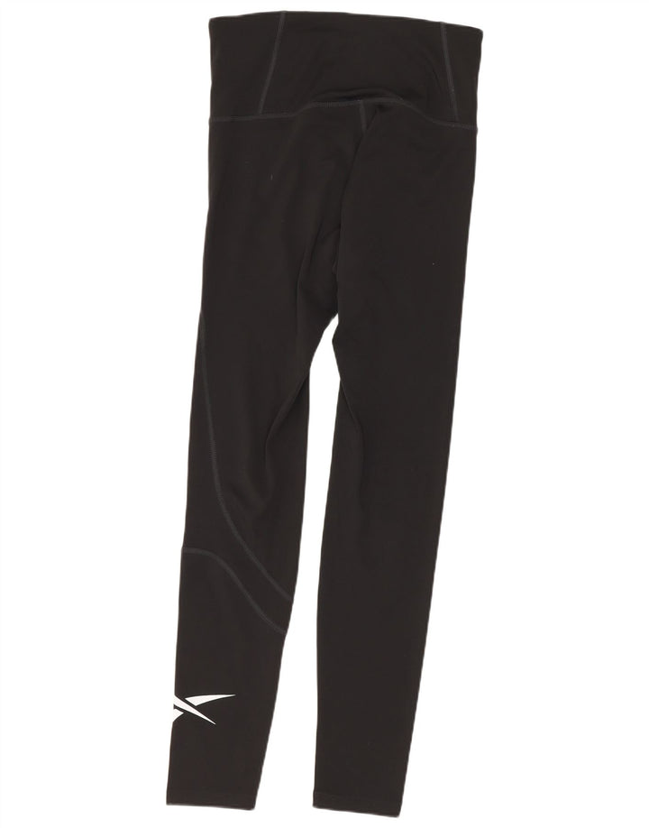 Reebok Leggings Femme UK 8/10 Petit Noir Polyester
