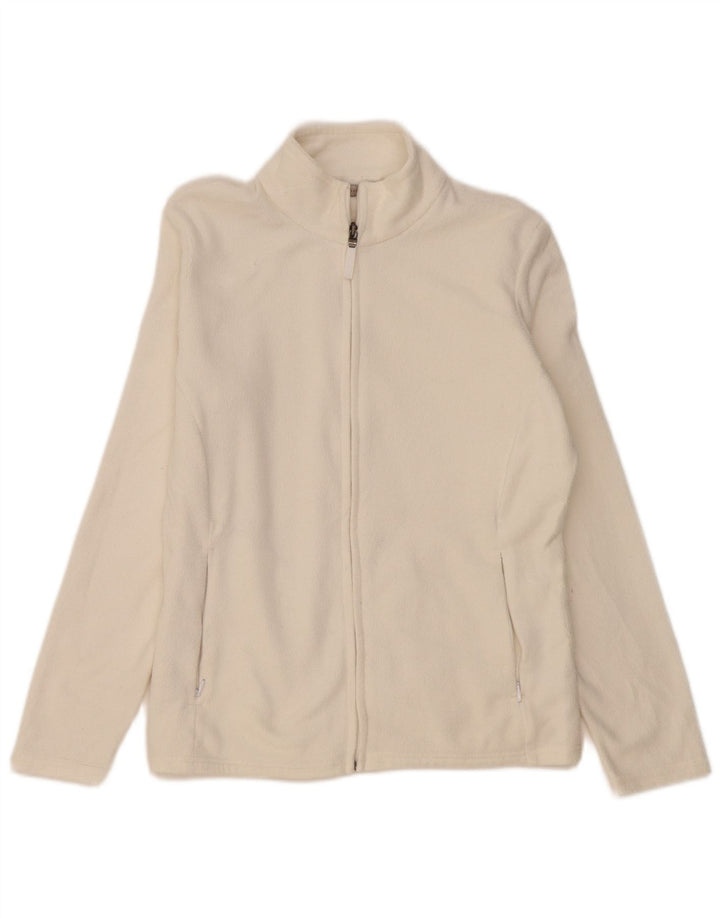 Marks & Spencer Veste polaire pour femme UK 14 Large Blanc Polyester
