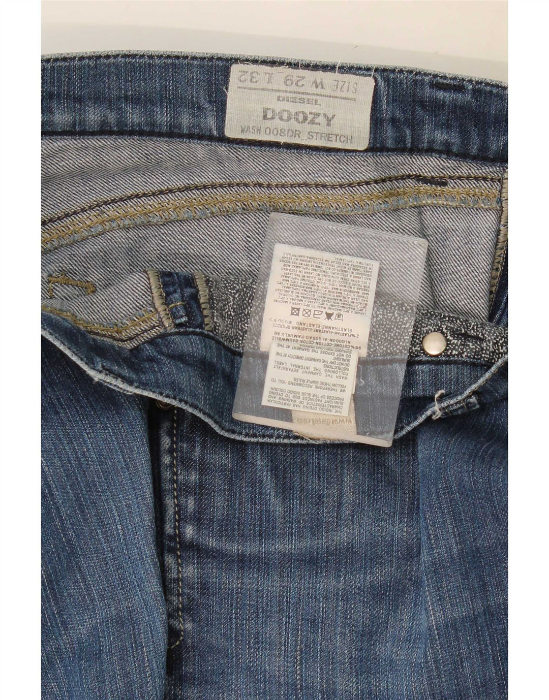 Diesel Jean Bootcut Doozy Femme W29 L32 Bleu Coton