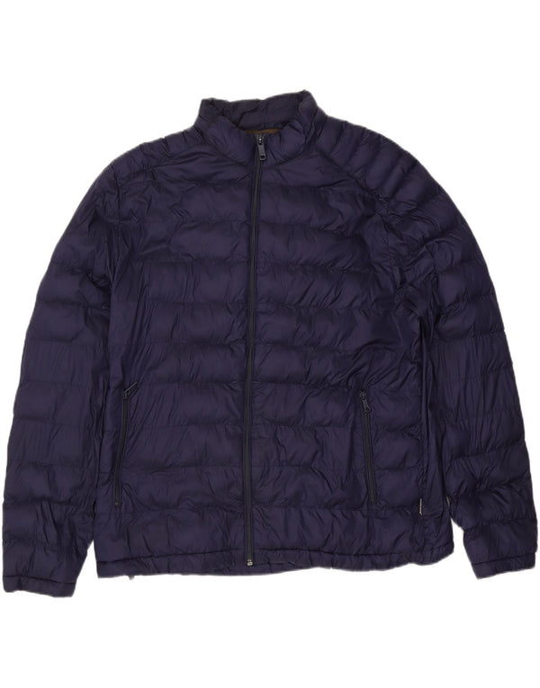 Zara Veste matelassée pour homme UK 44 2XL Bleu marine Polyester