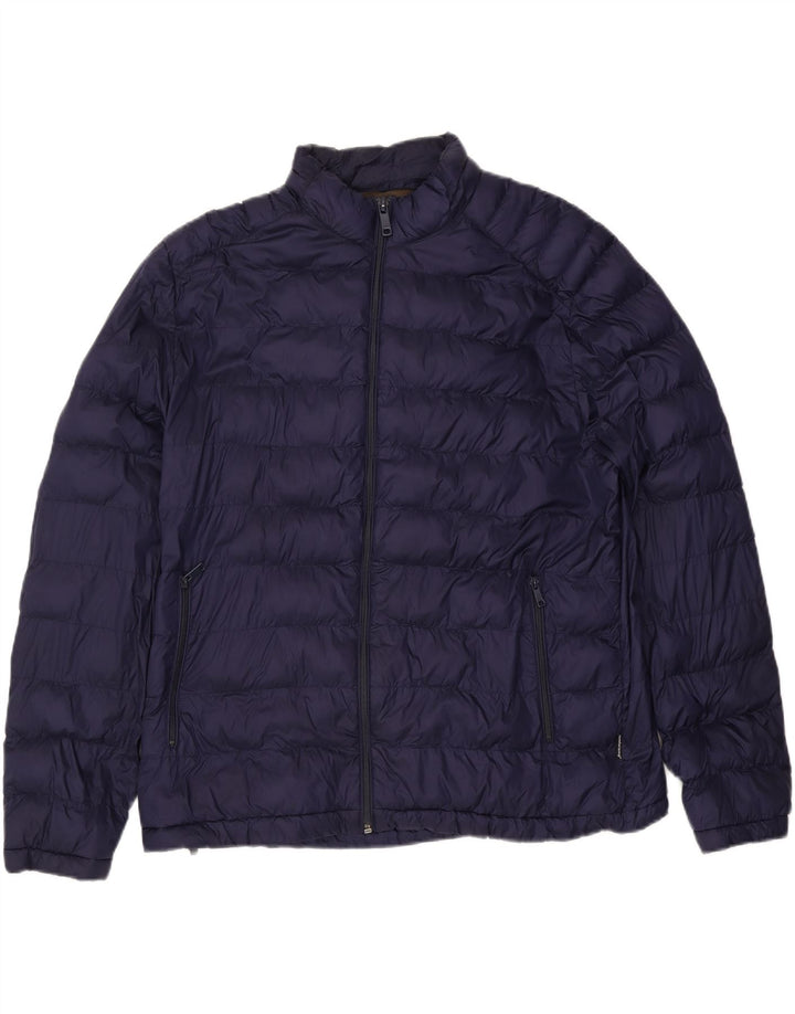 Zara Veste matelassée pour homme UK 44 2XL Bleu marine Polyester