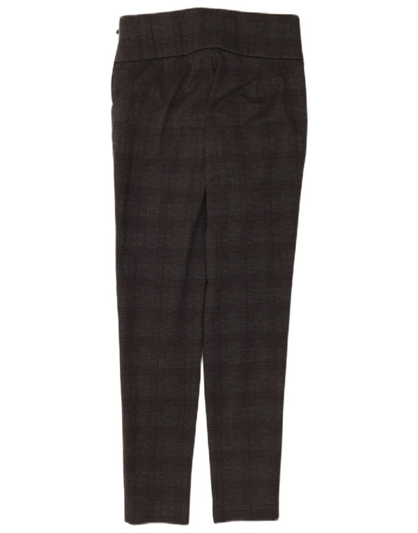 Zara Leggings Femme UK 12 Gris Moyen à Carreaux