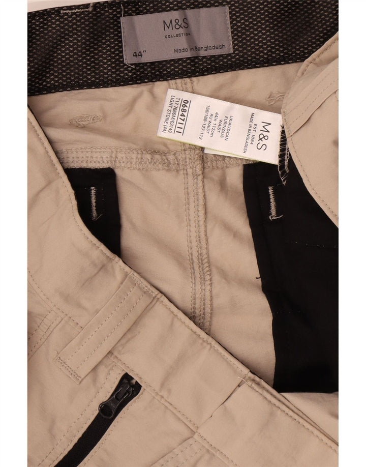 Marks & Spencer Short Cargo Homme W44 2XL Coton Beige