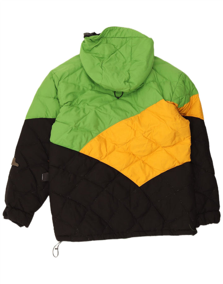 Quiksilver Veste matelassée à capuche pour homme UK 36 Small Multicolore Colourblock