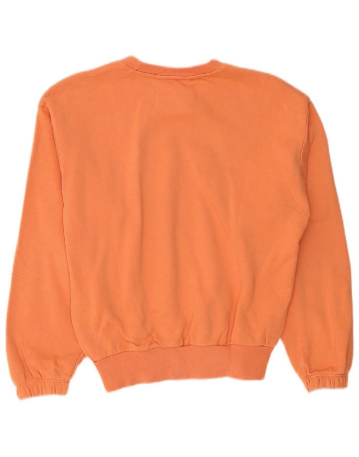 Champion Sweat-shirt surdimensionné pour femme UK 10 Petit coton orange